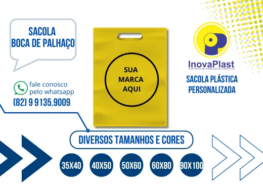 Sacola boca de palhaço