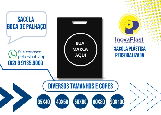 Sacola boca de palhaço